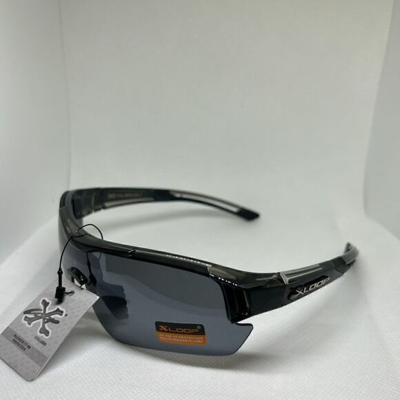 X-Loop Men Wrap Dark Lens Sunglasses - Picture 1 of 3